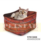 The Red Brick Pattern with Soft Plush Pet Beds Yf91289
