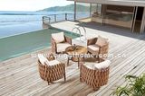 New Design Colosseo Outdoor Rattan Textilene Sofa Set