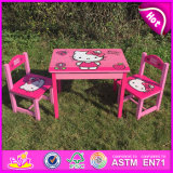 2015 Wooden Writing Table and Chair Sets, Children Wooden Table and Chair, Kids Table and Chair for Studying W08g161