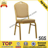 Hotel Gold Painting Stackable Metal Banquet Chair