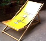 Outdoor Popular Beech Wood Beach Folding Chair with Canvas