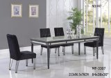 2017 Black Wood Frame Dining Table