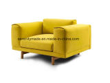 Modern Furniture Wooden Fabric Single Leisure Sofa for Living Room