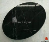 Black Marquina Marble Interior Round Stone Dinner Table