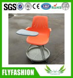 Hot Sale Plastic Training Chair on Wheels Node Chair