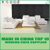 White Modern Contemporary Sectional Corner Leather Living Room Sofa