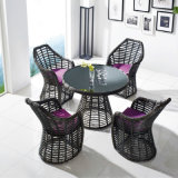Fashion Design PE Rattan Furniture Aluminum Frame Outdoor Table with Good Price