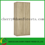 2 Door Bedroom Furniture Wardrobe with Internal Shelf and Hanging Rail Oak Melamine Particle Board Wardrobes