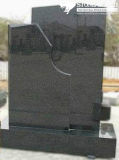 Black European/Russian/American Style Granite/Marble Tombstone with Custom Design
