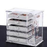 Acrylic Jewelry Display Stand with 5 Drawers
