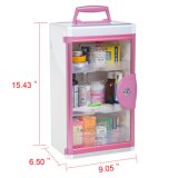 Acrylic Glass Door Medicine Storage Box Aluminum First Aid Box