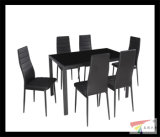 1+6 Hot Sale Simple Glass Dining Table Set (DT057)