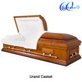 Wholesale Adult Wooden Western Competitive Velvet Casket and Coffin