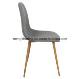 Fabric Seat Plastic Dining Chair with Metal Leg