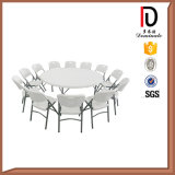 6FT HDPE Blow Molding Plastic Folding Round Table (BR-P010)
