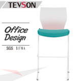 Fashion High Strength Bar Chair Bar Stool with Plastic Back and Soft Seat (DHS-PU25)