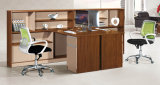 Modern Wood Furniture Staff Office Desk with Wall Bookshelf