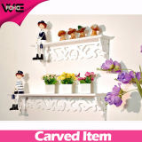 Custom Fashion Beautiful White Wooden Decorative Wall Shelves