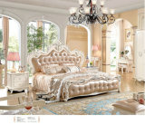2017 Luxury King Size Wood Bedroom Furniture Set/French Style Bed (906)