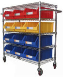 Storage Chromed Wire Shelving Trolley, Wire Shelving System (WST3614-008)