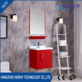 Simple Wall Mounted PVC White Color Furniture Bathroom Cabinet