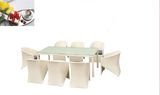 9 PCS White Europe Style Dining Sets