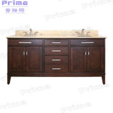Furniture Manufacturer Solid Wood Double Basins Vanity Bathroom Cabinet