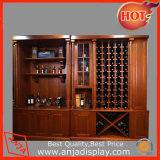 Wood Wine Wall Mount Cabinet with Counter and Drawer