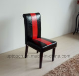 Factory Black and Red Upholstered Solid Wood Dining Chair (SP-EC878)