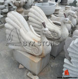 Granite Garden Decoration Swan Animal Sculpture / Swan Statue