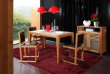 Solid Bamboo Dining Table and Chairs Set