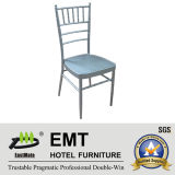 Metal Stacking Silver Color Banquet Chair (EMT-809-Silver)