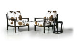 Modern Style Wood Frame Leather Fabric Seat Armchair Chair Sofa