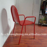 Red Steel Armrest Chair Furniture Used in Hotel (YC-ZG001)