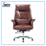 Ergonomic Design Brown Office Leather Chair