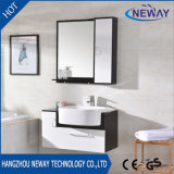 Simple Wall Bathroom Plastic Vanity Cabinet with Side Cabinet