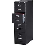 Black Metal File Storage 4 Drawer Vertical Document Cabinet