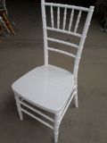 Strong Metal White Resin Chiavari Chair with Metal Bone
