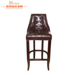 Hotel Restaurant Leather Swivel Bar Stool Chairs with Stable Base
