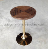 Round Chrome Base Dining Table with Round Wooden Top (SP-RT400)