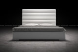 Modern High Headboard Full Leather Storage Visby Bed