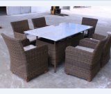 Rattan Dining Table and Chair for Garden