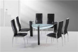 Eropean Style Oval Glass Dining Table (DT039)