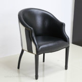 Classical Style Black&White Stripe Leather Tub Chair (SP-HC083)