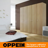Modern Bedroom Wood Grain Melamine Hinged Wardrobe (YG16-M14)