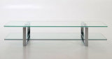 Tempered Hot Bending Table Glass /Tempered Plasma TV Stands Glass Holder