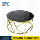 China Lizz Furniture Coffee Metal Tables Glass Coffee Table