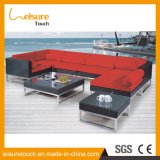All Weather Modern Garden PE Rattan Corner Sofa with Nice Cushions Outdoor Patio Wicker Aluminum Hotel Table and Chairs Furniture