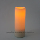 Plastic Flameless Battery Operated Safe Use Pillar LED Candles for Decoration