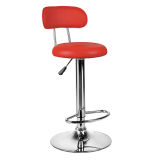 Red Color Upholstered PU Leather Bar Chair Without Armrest (FS-T6041)